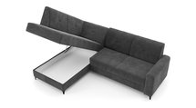 Penela L-shaped corner sofa bed with storage (Fabric: Riviera 95, Side: Left)