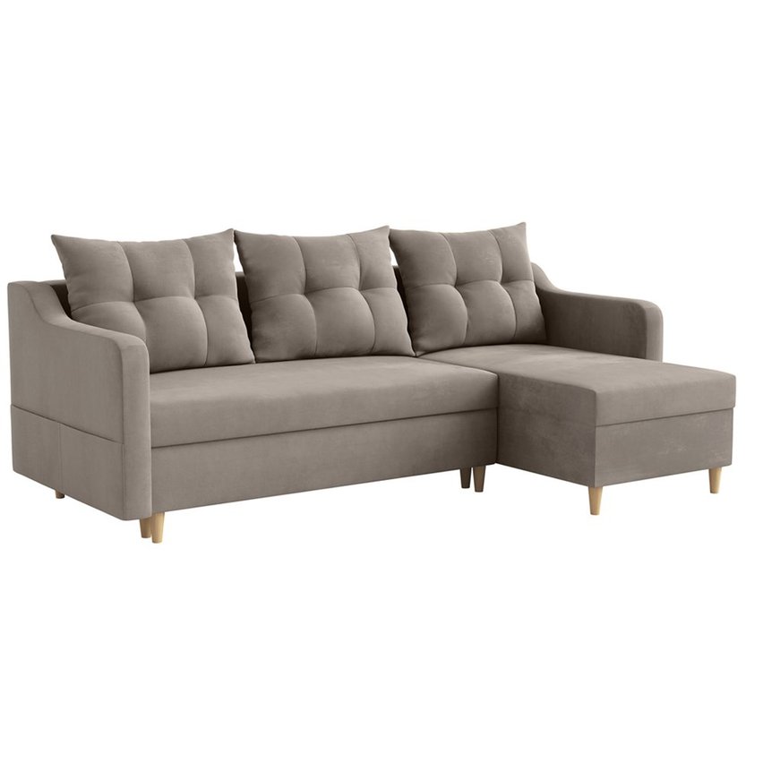 Corner sofa with sleeping function Bernial (Fabric: Paros 03)