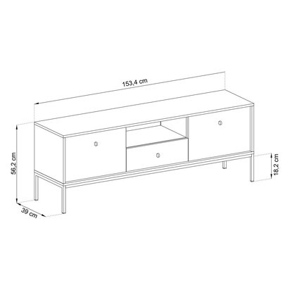 Monne TV cabinet 153 cm beige vintage MRTV154