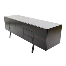 Pinelta TV cabinet with drawers 185 cm black