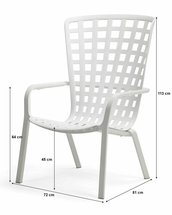 Folio Nardi garden armchair made of certified white material