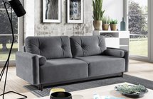 Juskoge three-seater sofa bed with storage (Fabric: Cloud 91)