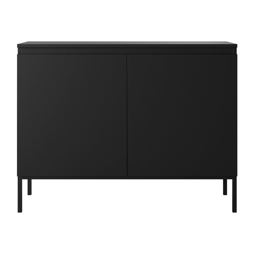 Bemmi two-door chest of drawers, 100 cm, black with black legs