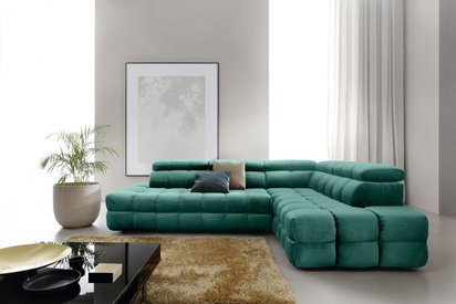 Torazo corner sofa bed with storage (Fabric: Element 20, Side: Right)