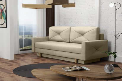 Lartes three-seater sofa bed with storage (Fabric: Monolith 04, Legs: Natural)