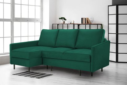 Corner sofa with sleeping function Rosilli L-shaped with container left side Monolith 37