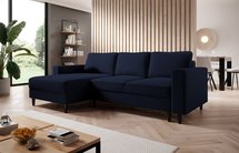 Corner sofa with sleeping function Nalika L-shaped with container (Fabric: Salvador 05, Side: Left)