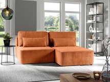 Corner sofa with sleeping function Moduliano L-shaped with storage universal copper corduroy