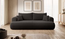 Ovo three-seater sofa bed with storage Abriamo 08 boucle