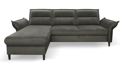 Corner sofa with sleeping function Wlora L-shaped with container (Fabric: Element 03, Side: Left)