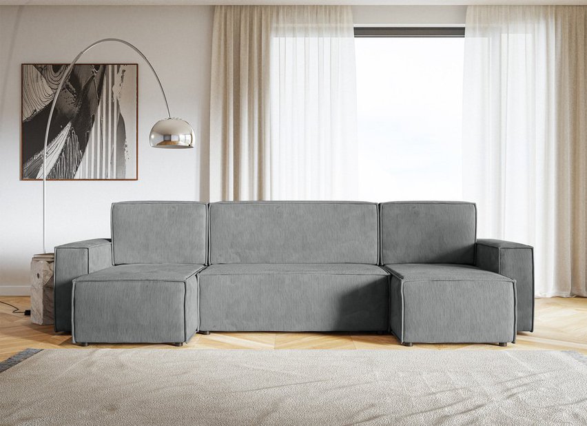 Copertino U-shaped corner sofa with sleeping function with container Element 13 universal