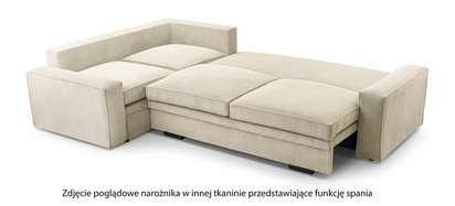 Figline L-shaped corner sofa with sleeping function with Onega 11 container in hydrophobic fabric, left-hand side