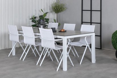 Toroto garden table rectangular 205x100 gray