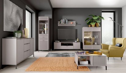 Passimo TV cabinet 165cm grey-beige