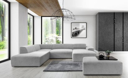 Terrafino U-shaped modular corner sofa with backrest on the left Onega 8