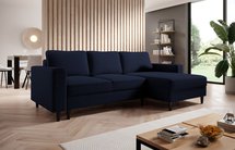 Corner sofa with sleeping function Nalika L-shaped with container (Fabric: Salvador 05, Side: Right)