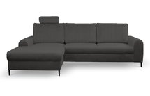 Montago L-shaped corner sofa bed with storage (Fabric: Velluto 19, Side: Left)