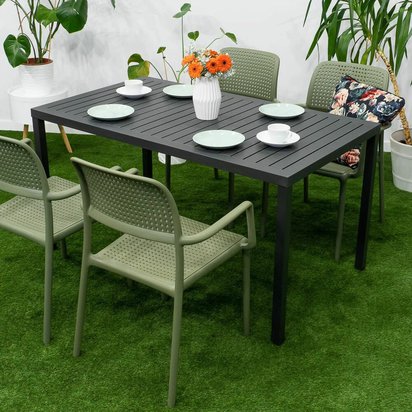 Cube Nardi garden table 120x70 cm made of certified anthracite material