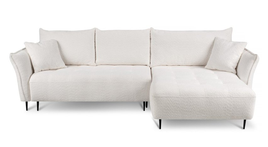 Minulo L-shaped corner sofa with sleeping function and storage (Fabric: Catch Me 01, Side: Right)