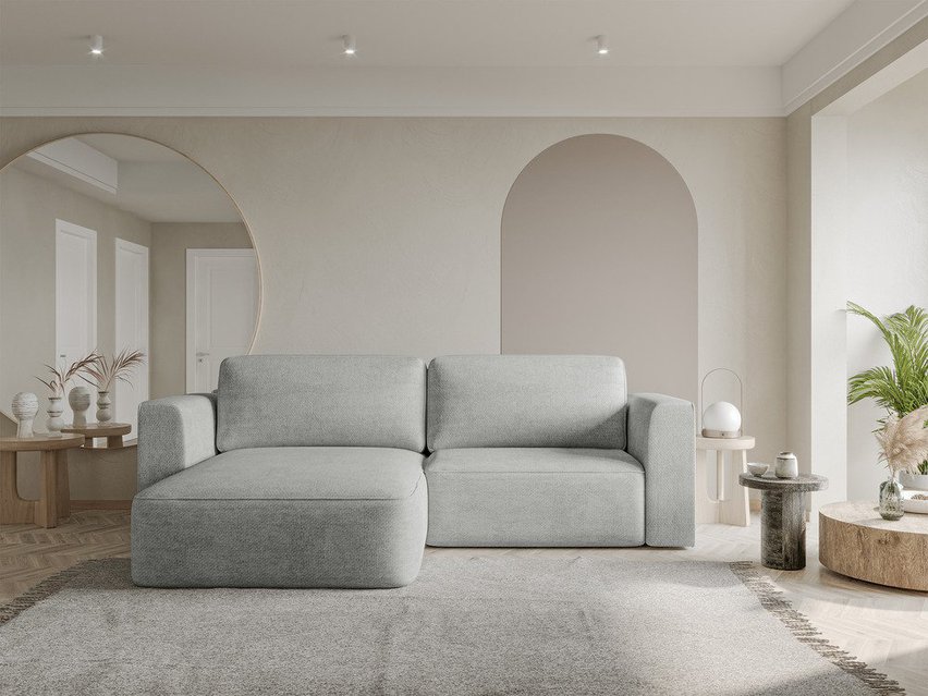 Sarrabi L-shaped left-hand corner sofa with sleeping function Imagine me 13 hydrophobic chenille