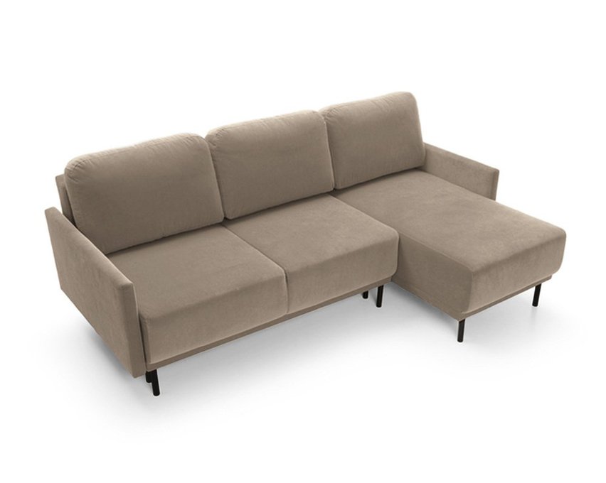 Hamiel L-shaped extendable corner sofa with universal container (Fabric: Rosario 469)