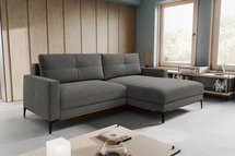 Corner sofa with sleeping function Sabbino L-shaped with storage Curio 93 hydrophobic chenille left-sided