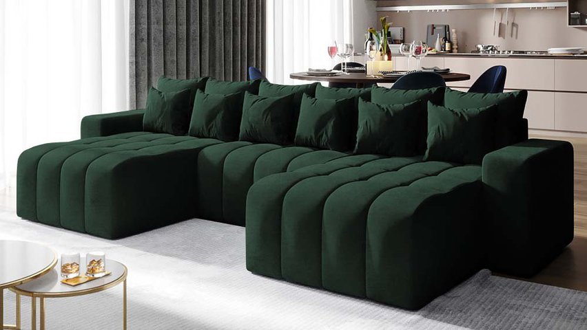 Corner sofa with sleeping function Batilo U (Fabric: Salvador 07)