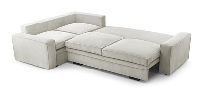 Figline L-shaped corner sofa bed with storage Lincoln 83 corduroy left-hand side