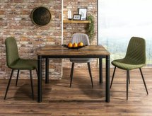 Skast rectangular dining table 100x60 cm vintage walnut/matt black