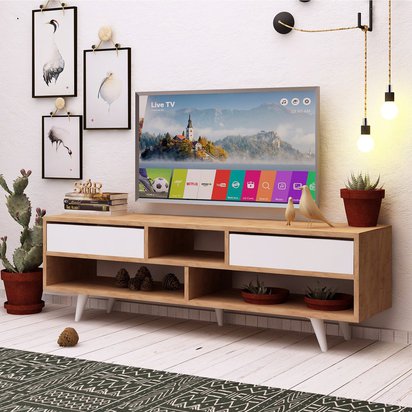 Alinet TV cabinet with an oak body