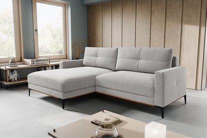 Corner sofa with sleeping function Sabbino L-shaped with storage Curio 80 hydrophobic chenille right-hand side