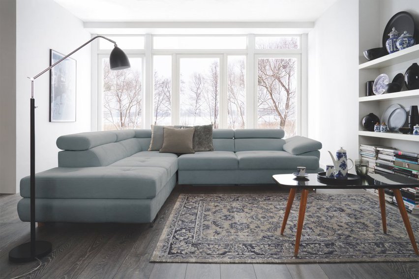 Corner sofa with sleeping function Zarano (Fabric: Element 16, Side: Right)