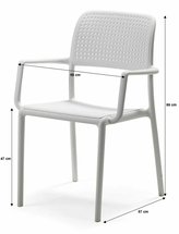 Bora Nardi garden chair with armrests made of certified green material