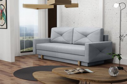 Lartes three-seater sofa bed with storage (Fabric: Monolith 84, Legs: Natural)