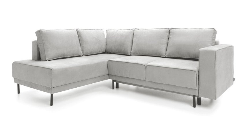 Rodario corner sofa bed with storage (Fabric: Castel 80, Side: Left)