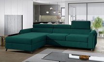 Melegueta corner sofa bed (Fabric: Monolith 37, Side: Left)