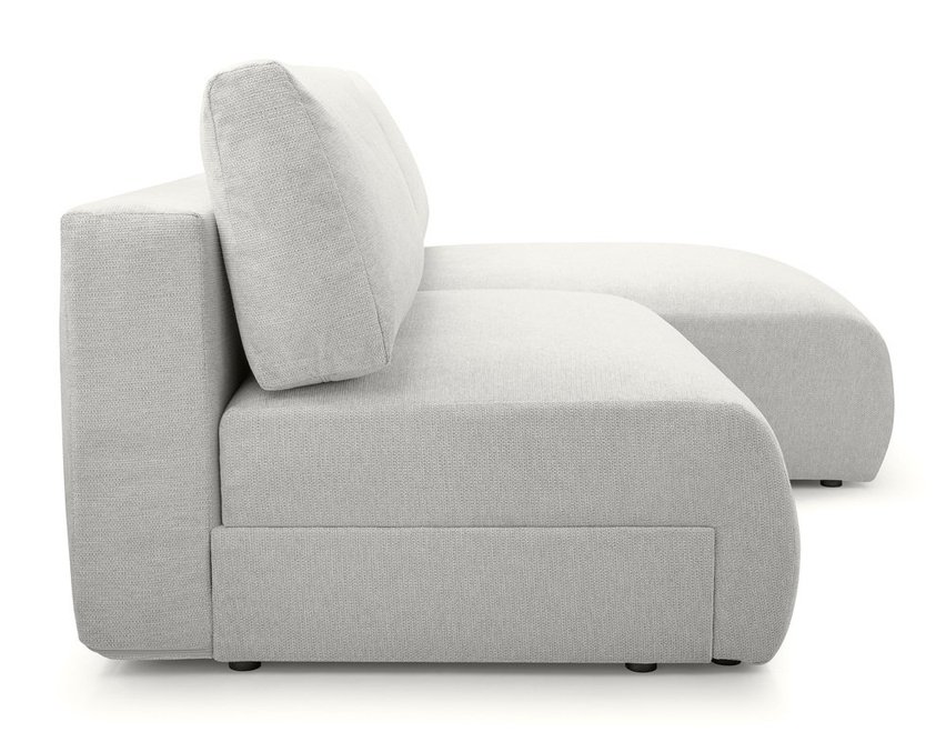 Corner sofa with sleeping function Fimbo L-shaped with container Aragon 80 hydrophobic chenille right-hand side