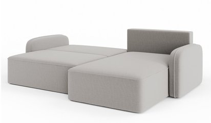 Corner sofa with sleeping function Picatti Storm 85 L-shaped with a container in easy-cleaning fabric, universal