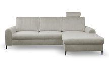 Montago L-shaped corner sofa bed with storage (Fabric: Velluto 01, Side: Right)