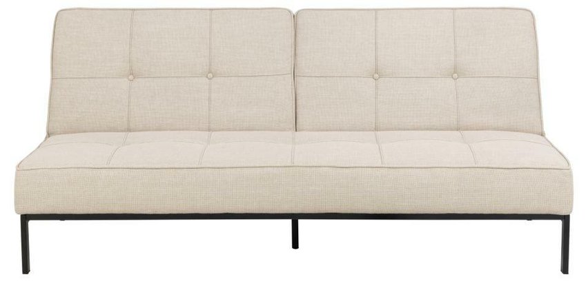 Balisa beige upholstered sofa bed with adjustable backrest