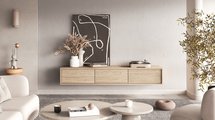 Moddern TV cabinet 180 cm with hanging option, oiled oak