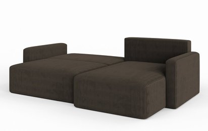 Corner sofa with sleeping function Haldi L-shaped with storage Poso 04 corduroy universal