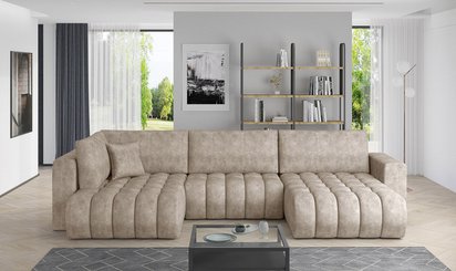 Consive U-shaped corner sofa bed (Fabric: Left 18, Side: Right)