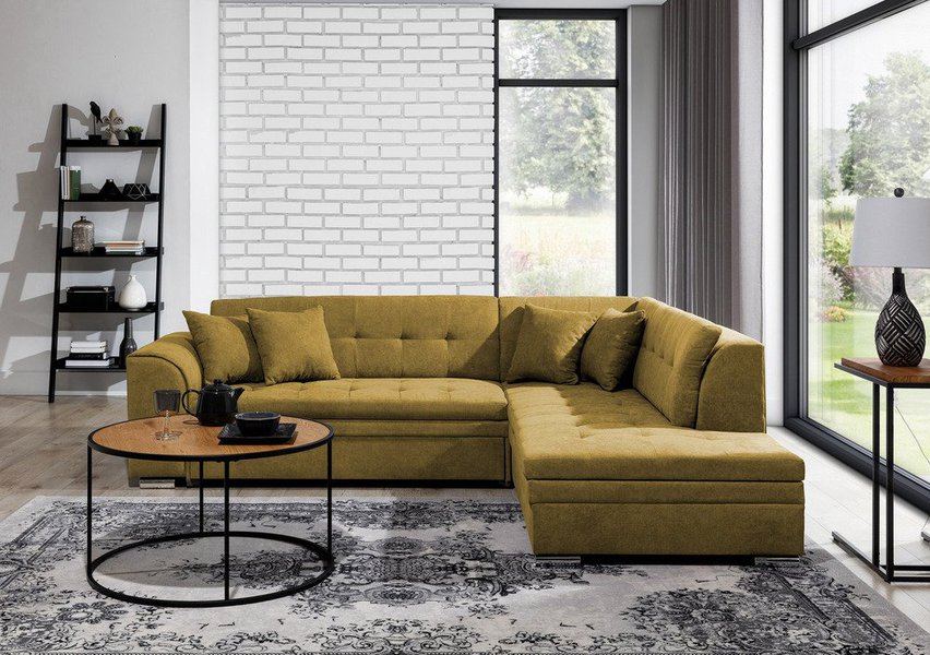 Tianguan corner sofa bed (Fabric: Poco 50, Side: Right)