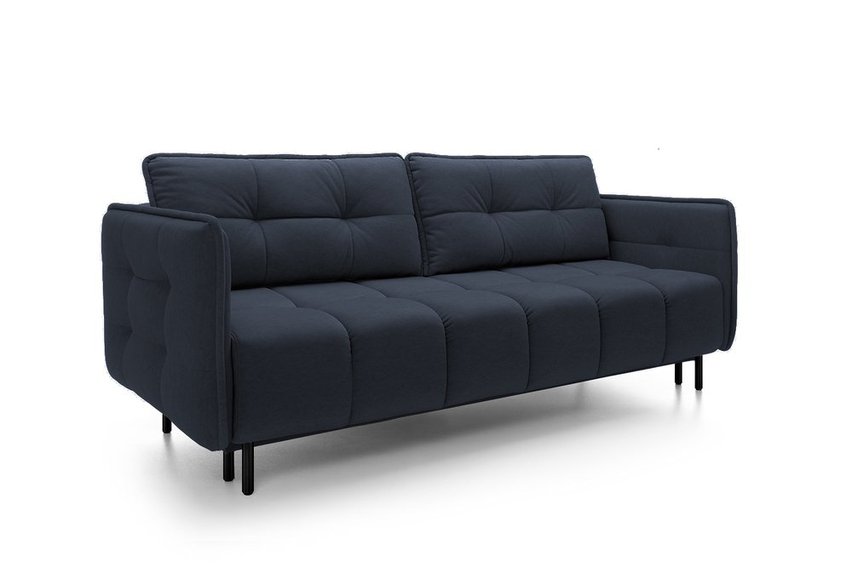 Portosello three-seater sofa bed with storage (Fabric: Castel 79, Legs: Black)