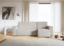 Copertino L-shaped corner sofa with sleeping function with Element 24 universal container