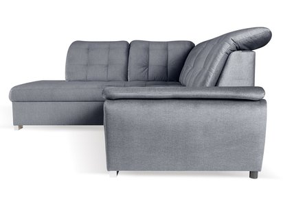 Malihini L-shaped corner sofa with sleeping function with container Element 23 velvet left-hand side