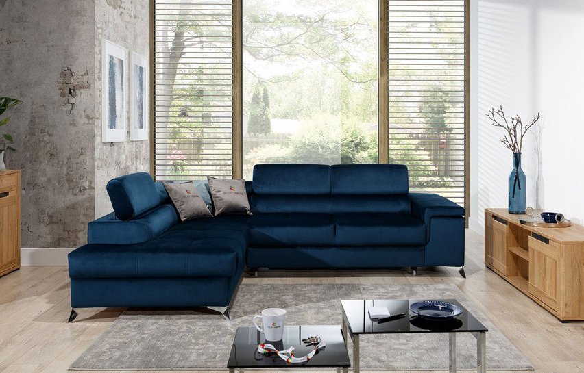 Bissao corner sofa bed (Fabric: Monolith 77, Side: Left)