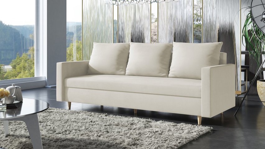 Calluto sofa bed with storage Paros 01 velour