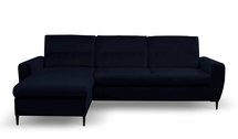 Corner sofa bed Laretta L-shaped with storage (Fabric: Velluto 37, Side: Left)